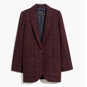 Madewell Larsen Blazer NWT Size Medium Burgundy